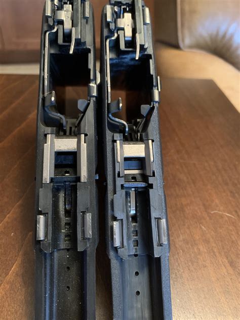  Left is from the 2008 production pistol. . Glock locking block differences
